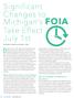 Significant Changes to Michigan s FOIA Take Effect July 1st