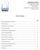 Table of Contents. Page Witness Background and Experience General Matters Major Wastewater Rate Changes Wastewater Revenue...
