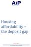 Housing affordability the deposit gap