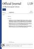 Official Journal of the European Union L 129. Legislation. Legislative acts. Volume April English edition. Contents REGULATIONS
