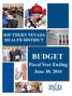 SOUTHERN NEVADA HEALTH DISTRICT BUDGET