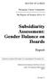 Subsidiarity Assessment: Gender Balance on Boards