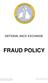 NATIONAL BACK EXCHANGE FRAUD POLICY