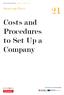 Costs and Procedures to Set Up a Company