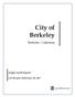 City of Berkeley. Berkeley, California. Single Audit Report