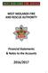 WEST MIDLANDS FIRE AND RESCUE AUTHORITY. Financial Statements & Notes to the Accounts