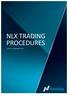 NLX TRADING PROCEDURES. Version 1.8 (September 2016)