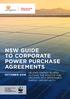 NSW GUIDE POWER PURCHASE OCTOBER Helping energy buyers to make the most of the growing NSW renewable energy opportunity
