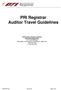PRI Registrar Auditor Travel Guidelines