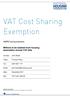 VAT Cost Sharing Exemption