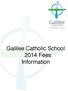 Galilee Catholic School 2014 Fees Information