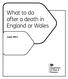 What to do after a death in England or Wales
