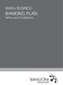 SMALL BUSINESS BANKING PLAN. Terms and Conditions