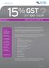 GST. are YOU ready. 15 % gst checklist. better advice for a better life.
