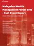 Malaysian Wealth Management Forum Post Event Report