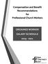 Compensation and Benefit Recommendations for Professional Church Workers ORDAINED WORKER SALARY SCHEDULE