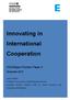 Innovating in International Cooperation