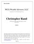 WCG Wealth Advisors, LLC. Doing Business As: Fides Wealth Strategies Group. Christopher Rand