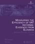 MEASURING THE EFFICIENCY OF VAT