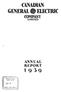 CANADIAN GENERAL ELECTRIC ANNUAL REPORT 9 1' JAN. McClLL UNlVERS17 Y PURVIS HALL