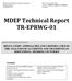 MDEP Technical Report TR-EPRWG-01