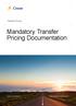 Transfer Pricing. Mandatory Transfer Pricing Documentation