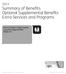 2013 Summary of Benefits Optional Supplemental Benefits Extra Services and Programs