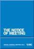THE NOTICE OF MEETING