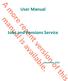 User Manual. Jobs and Pensions Service