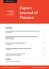 Expert. EDITOR S INTRODUCTION OF A NEW ECONOMICS JOURNAL: EXPERT JOURNAL OF FINANCE 1 Simona VINEREAN