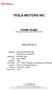TESLA MOTORS INC FORM 424B5. (Prospectus filed pursuant to Rule 424(b)(5)) Filed 05/15/13