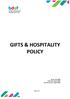 GIFTS & HOSPITALITY POLICY