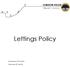 Lettings Policy. Date Approved: 16 th July 2015
