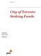City of Toronto 2016 year end report to the Audit Committee