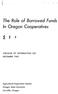 The Role of Borrowed Funds In Oregon Cooperatives