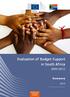 Evaluation of Budget Support in South Africa Summary. Development and Cooperation EuropeAid
