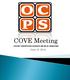 COVE Meeting CITIZENS CONSTRUCTION OVERSIGHT AND VALUE ENGINEERING