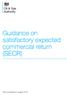 Guidance on satisfactory expected commercial return (SECR)