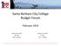 Santa Barbara City College Budget Forum