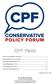 Join the CPF conversation on on Facebook at /ConservativePolicyForum online at conservativepolicyforum.com