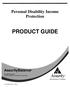 PRODUCT GUIDE. Personal Disability Income Protection. AssurityBalance. For Agent use only. Product availability and features vary by state.