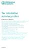Tax calculation summary notes