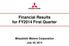 Financial Results for FY2014 First Quarter. Mitsubishi Motors Corporation