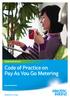Code of Practice on Pay As You Go Metering