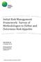 Initial Risk Management Framework: Survey of Methodologies to Define and Determine Risk Appetite