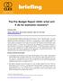 The Pre-Budget Report 2009: what will it do for economic recovery?