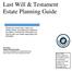 Last Will & Testament Estate Planning Guide
