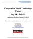 Cooperative Youth Leadership Camp July 14 July 19