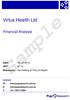 Sample. Virtus Health Ltd. Financial Analysis VRT $7.15. No Holding at Time of Report