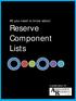 All you need to know about Reserve Component Lists